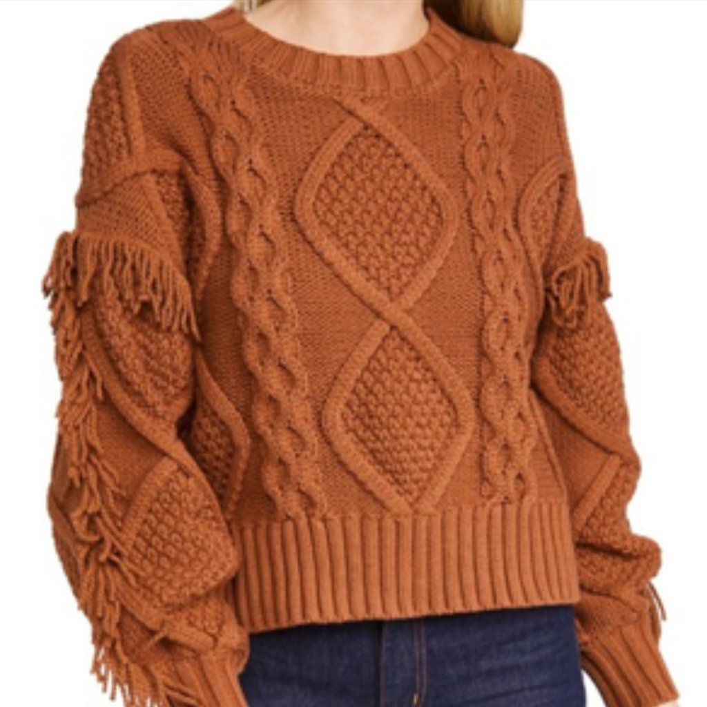 Line & Dot Jasper Fringe Sweater Size Xs
